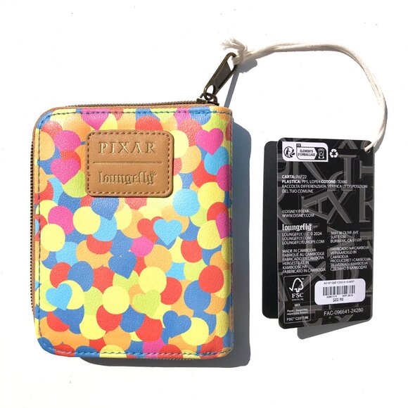 Loungefly Disney Pixar Up Carl & Ellie Balloons Mini Zip Wallet 32841514 NWT - Picture 2 of 7